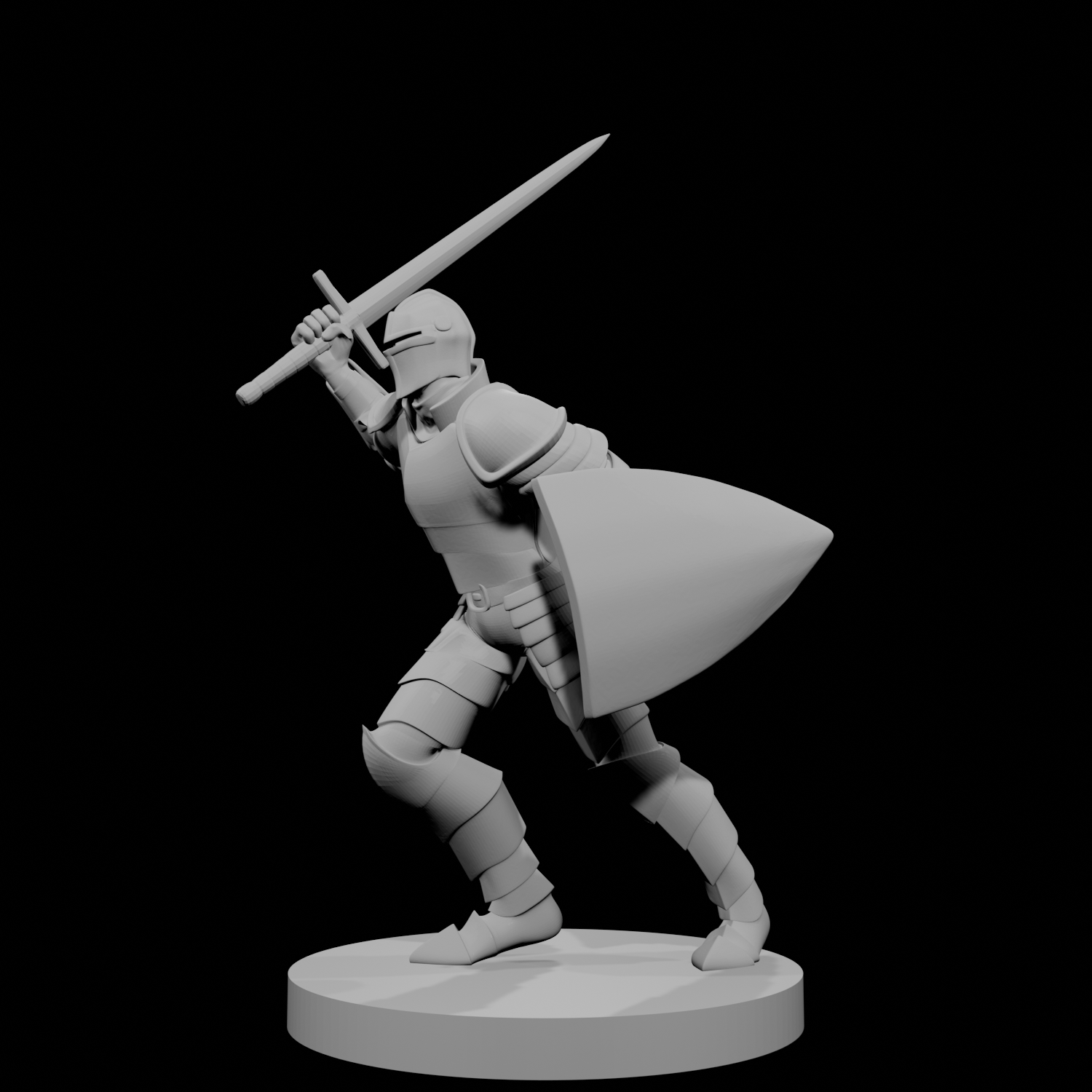 Human Male Fighter charging
