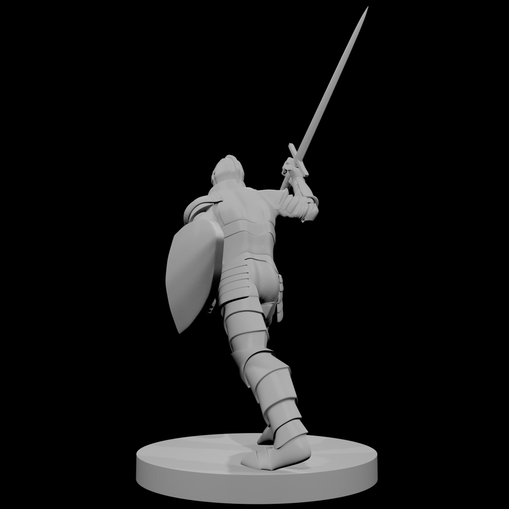 Human Male Fighter charging