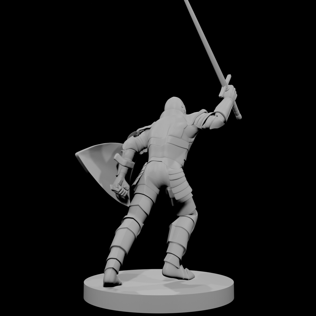 Human Male Fighter with hounskull bacinet