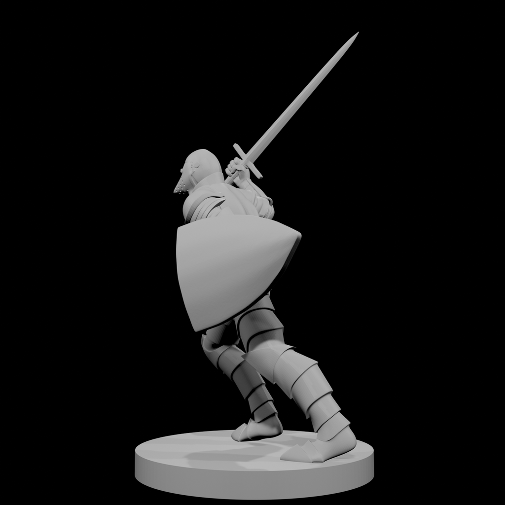 Human Male Fighter with hounskull bacinet