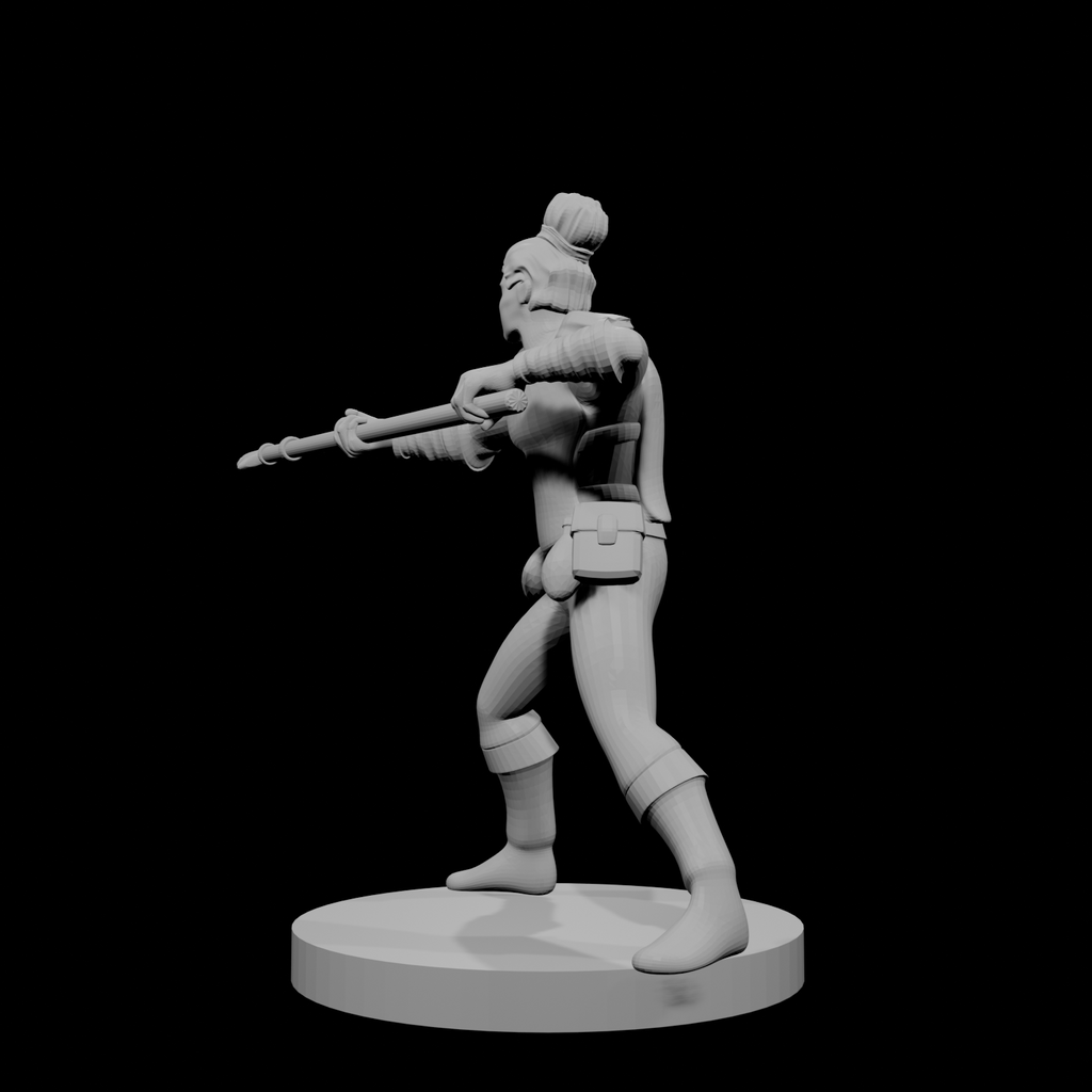 Human Male Fighter with Spear