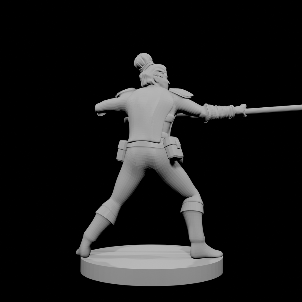Human Male Fighter with Spear