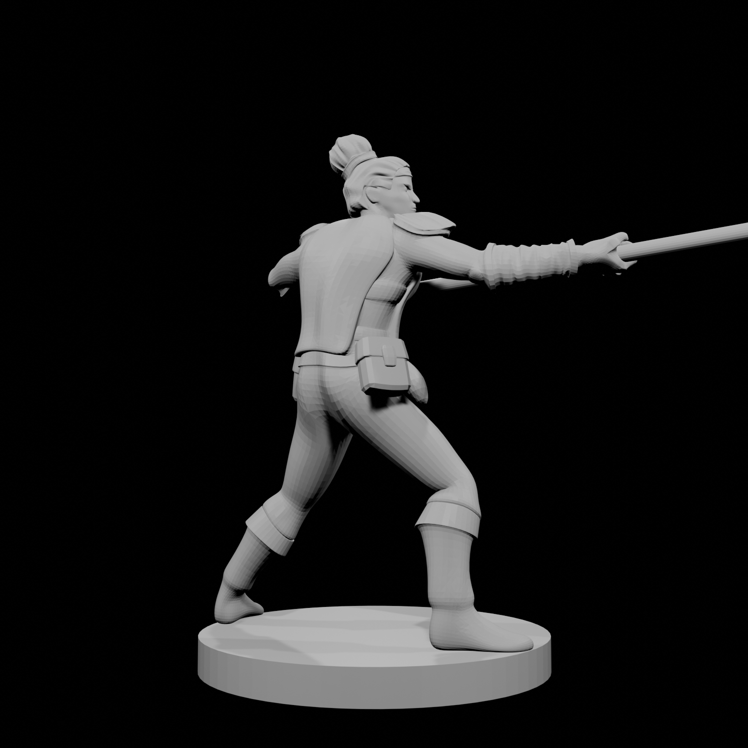 Human Male Fighter with Spear