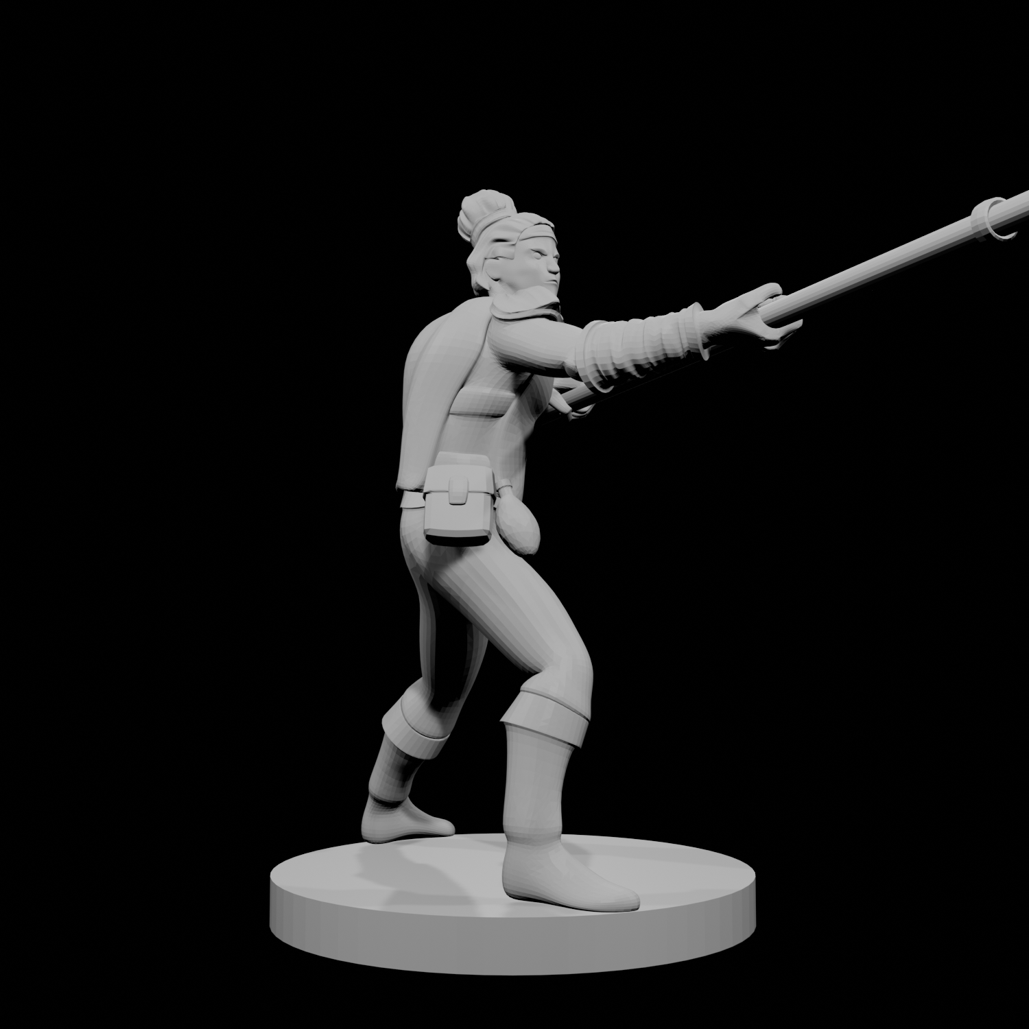 Human Male Fighter with Spear