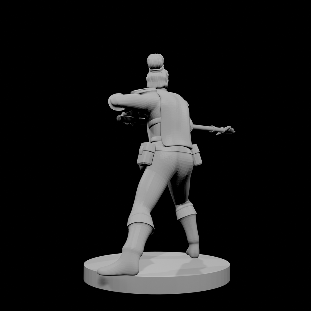 Human Male Fighter with Spear