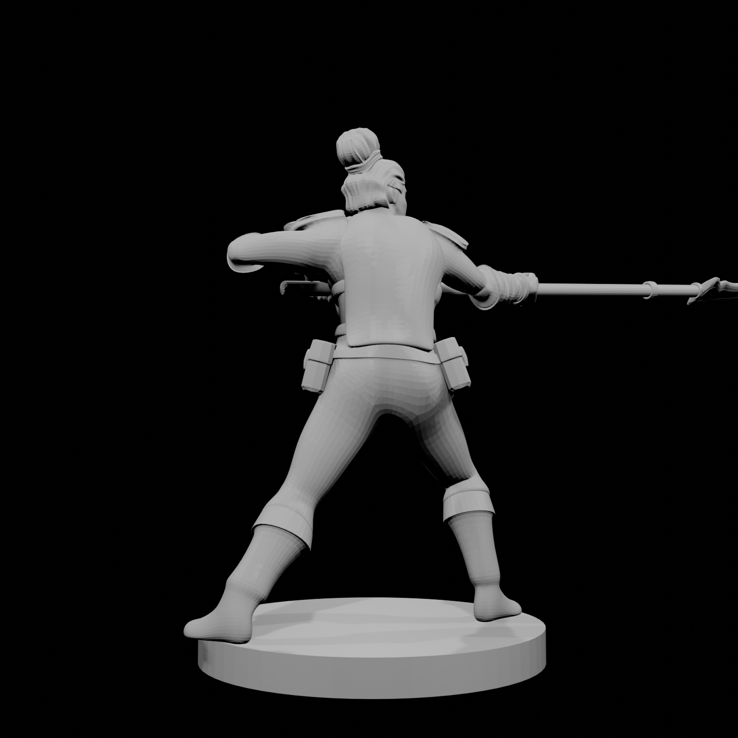 Human Male Fighter with Spear