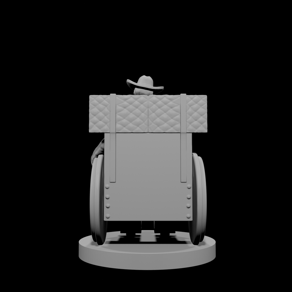 Human Male Gunslinger in Wheelchair