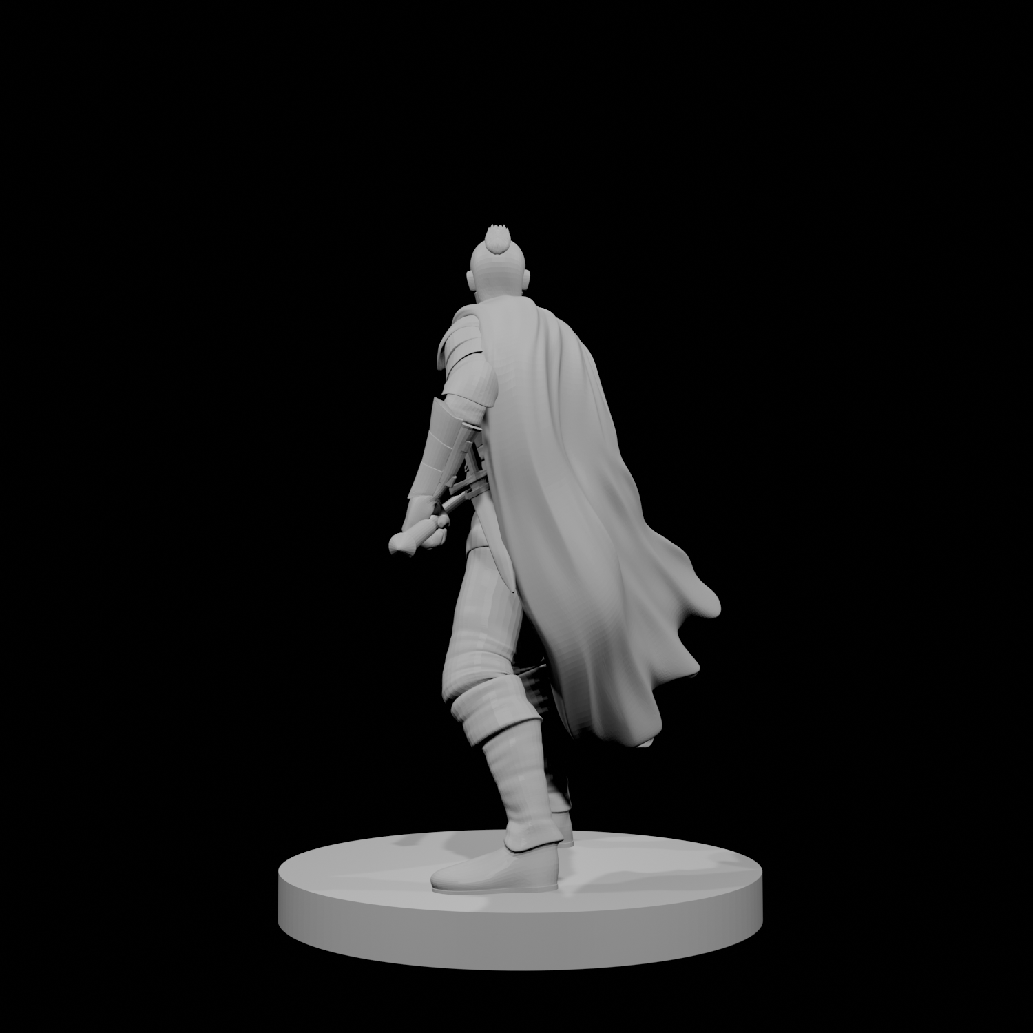 Human Male Hexblade Warlock with Halberd