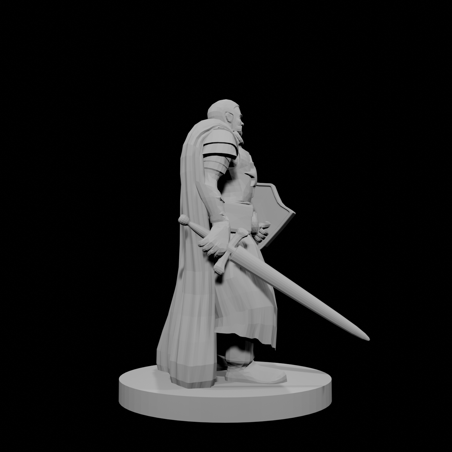 Human Male Light Cleric with Sword and Shield