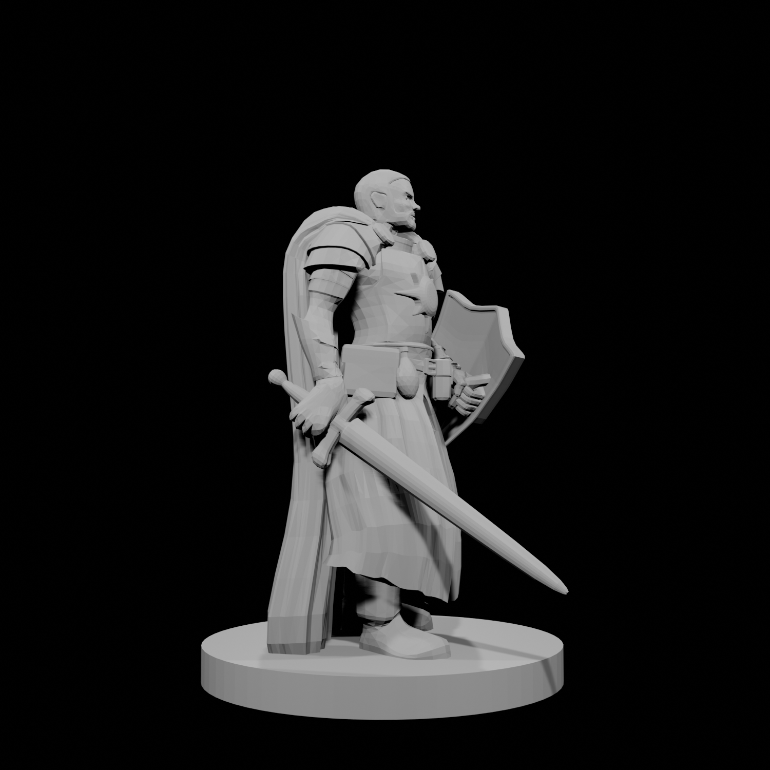 Human Male Light Cleric with Sword and Shield