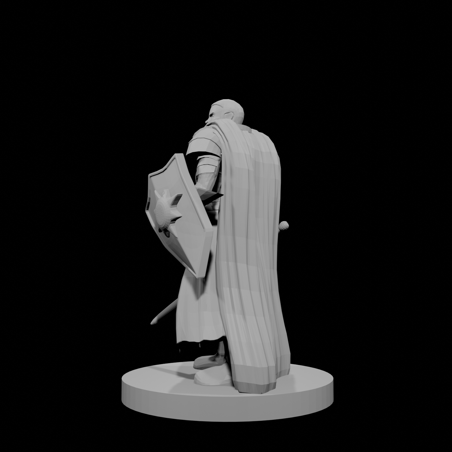 Human Male Light Cleric with Sword and Shield
