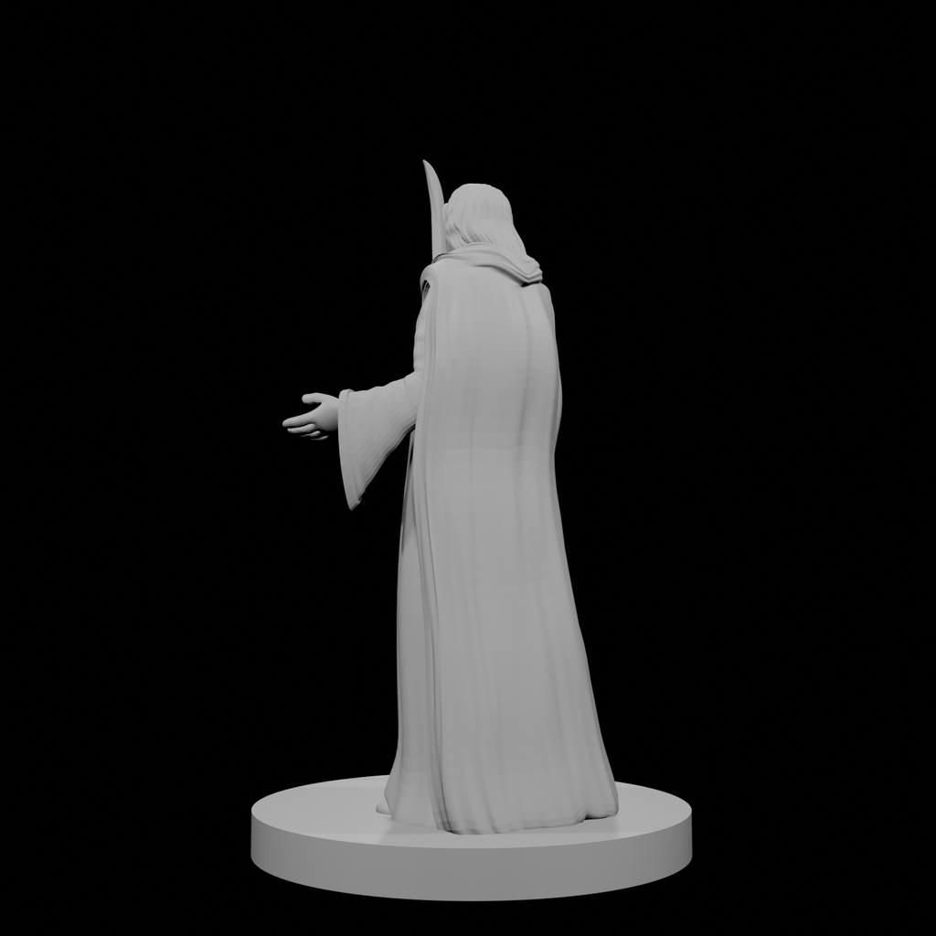 Human Male Magic Cleric with Glaive