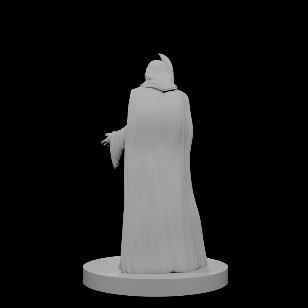 Human Male Magic Cleric with Glaive