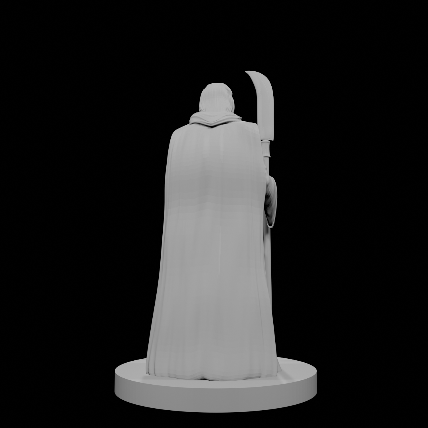 Human Male Magic Cleric with Glaive