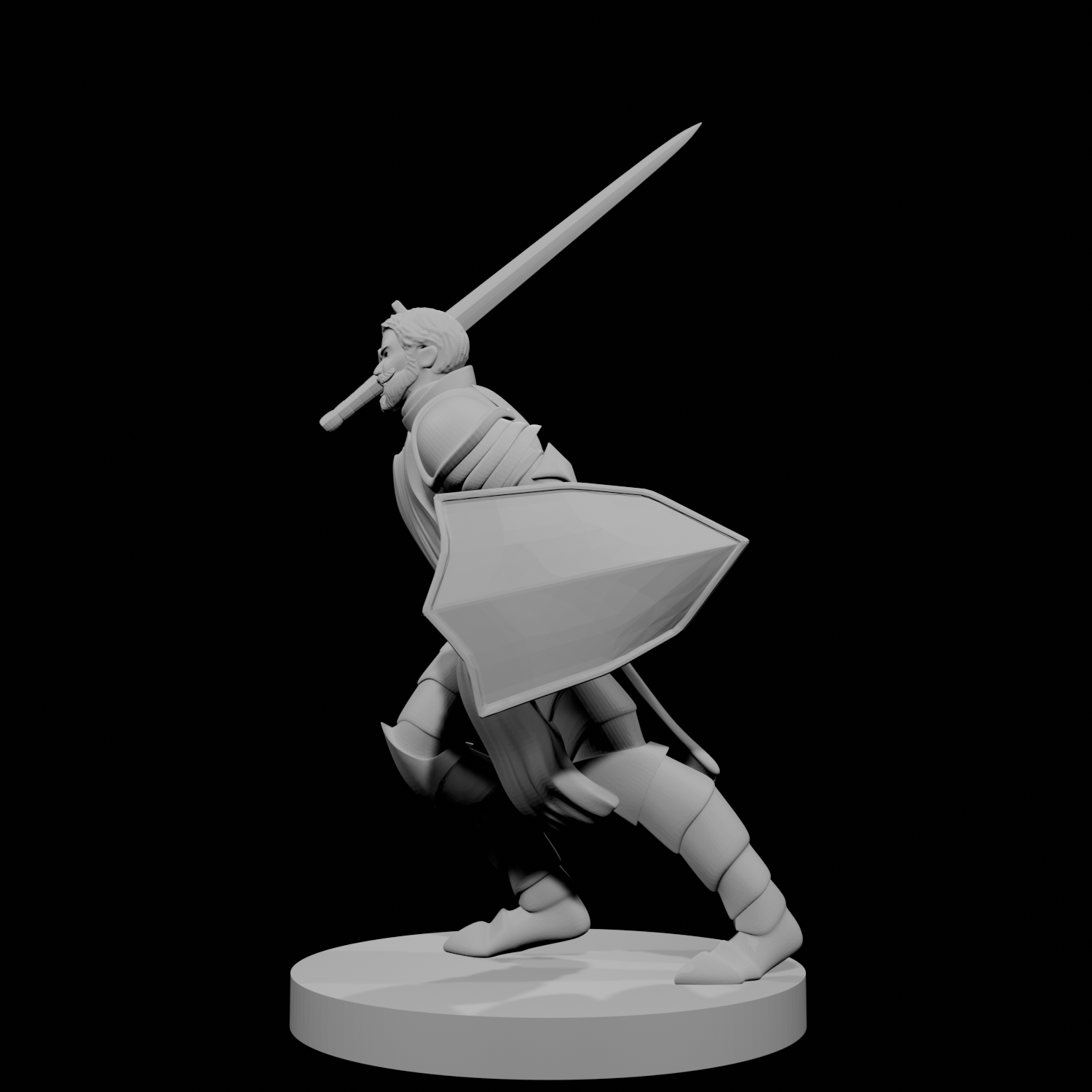 Human Male Paladin Charging