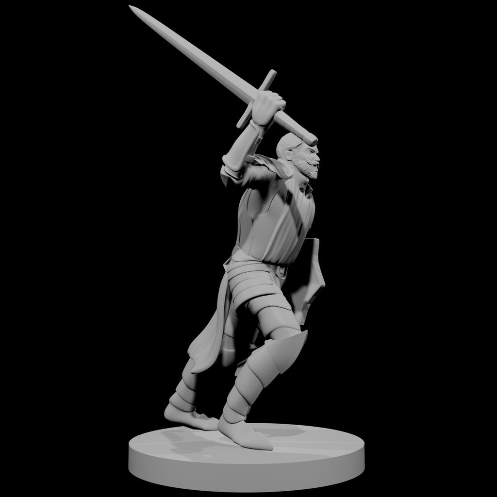 Human Male Paladin Charging
