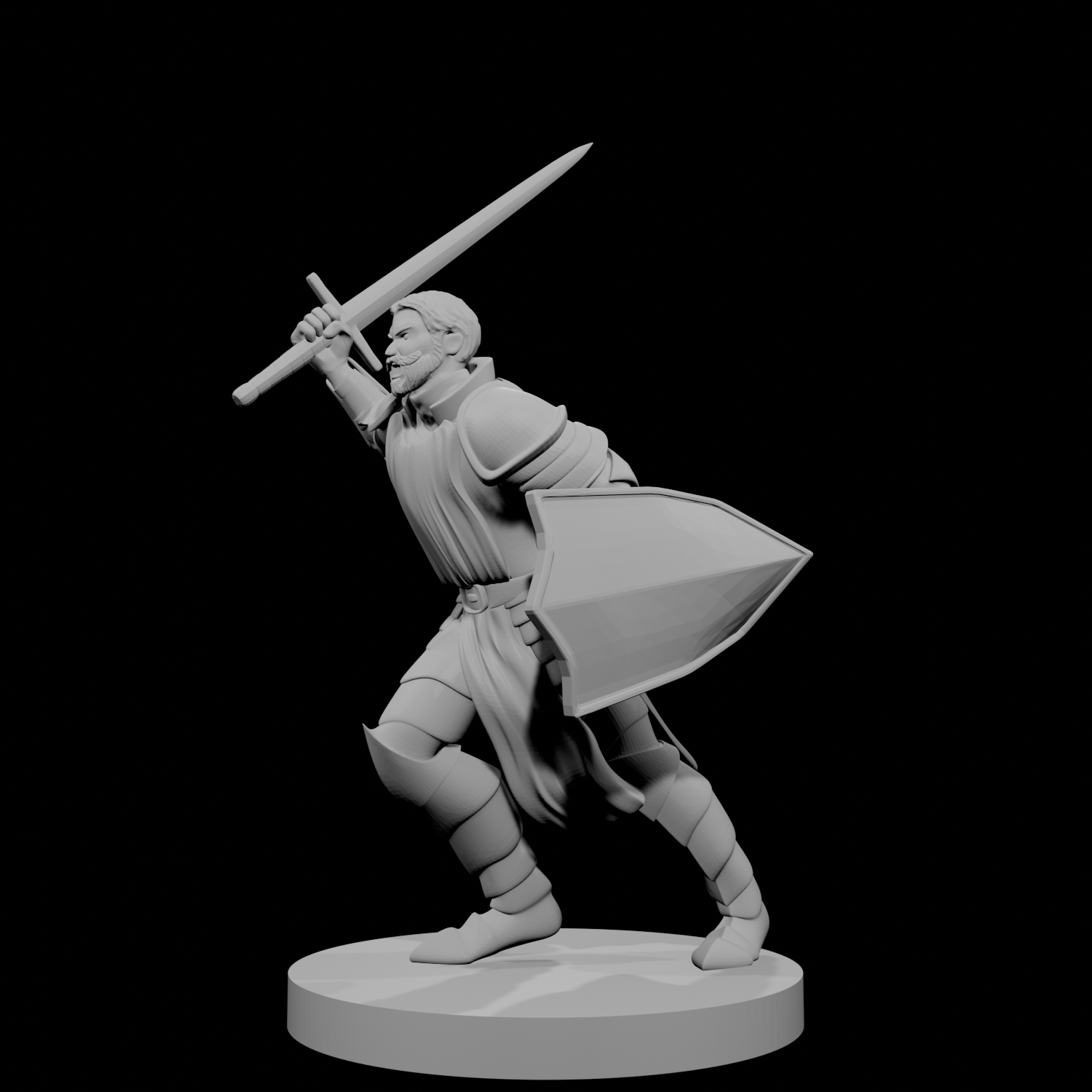 Human Male Paladin Charging