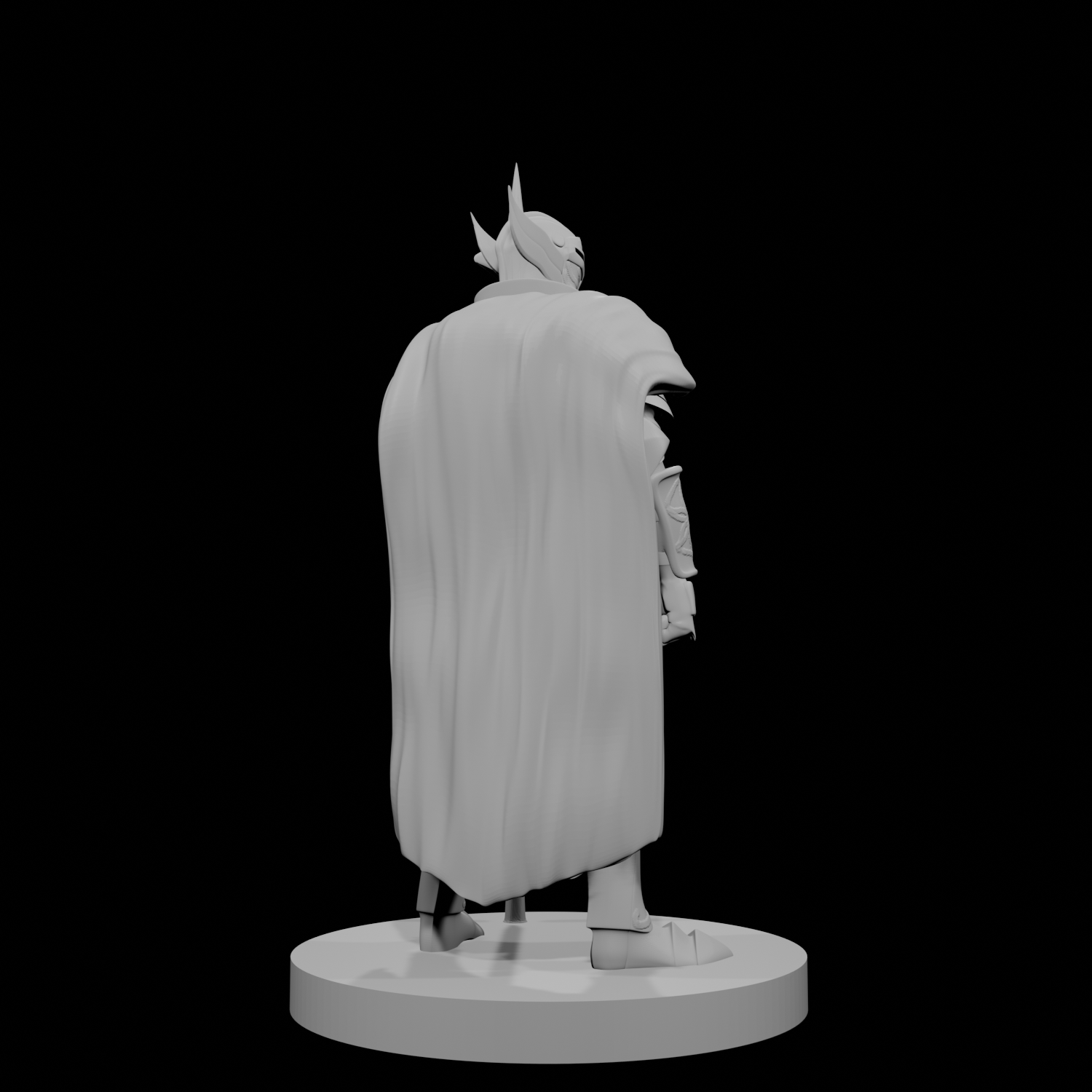 Human Male Paladin Mithral Plate Armor with Halberd