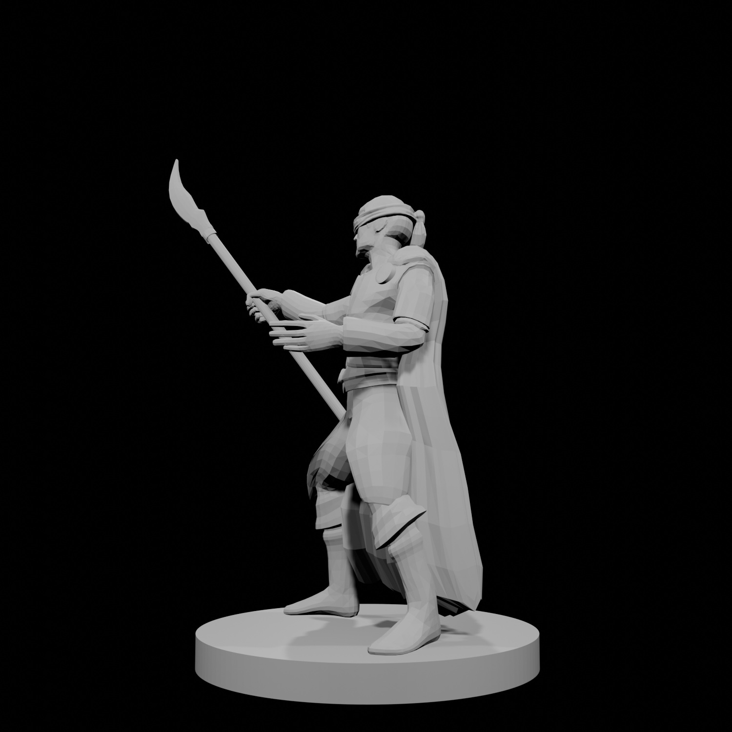 Human Male Warlock Blind with Glaive
