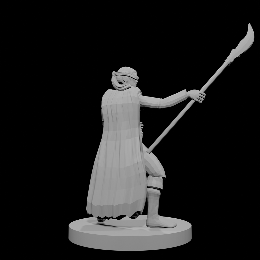 Human Male Warlock Blind with Glaive