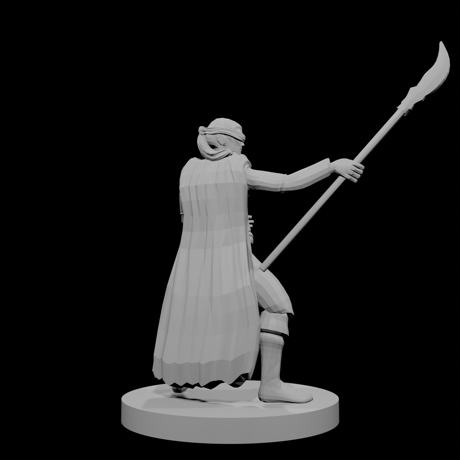 Human Male Warlock Blind with Glaive