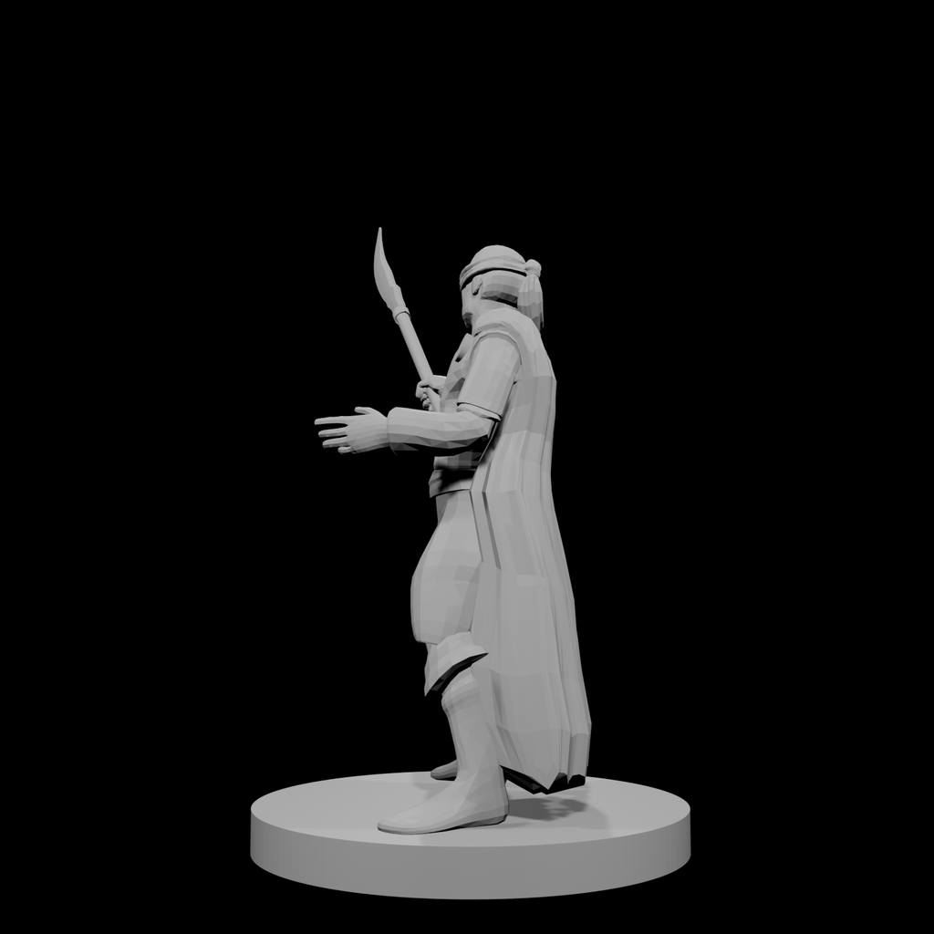 Human Male Warlock Blind with Glaive
