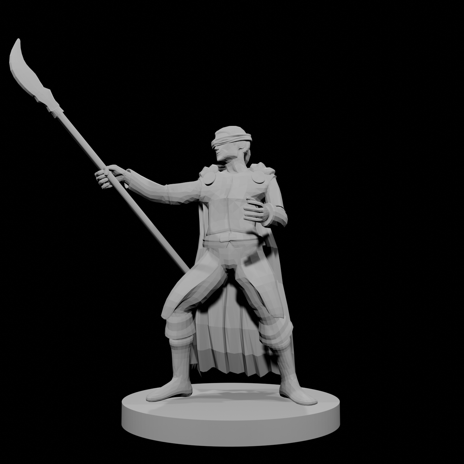 Human Male Warlock Blind with Glaive
