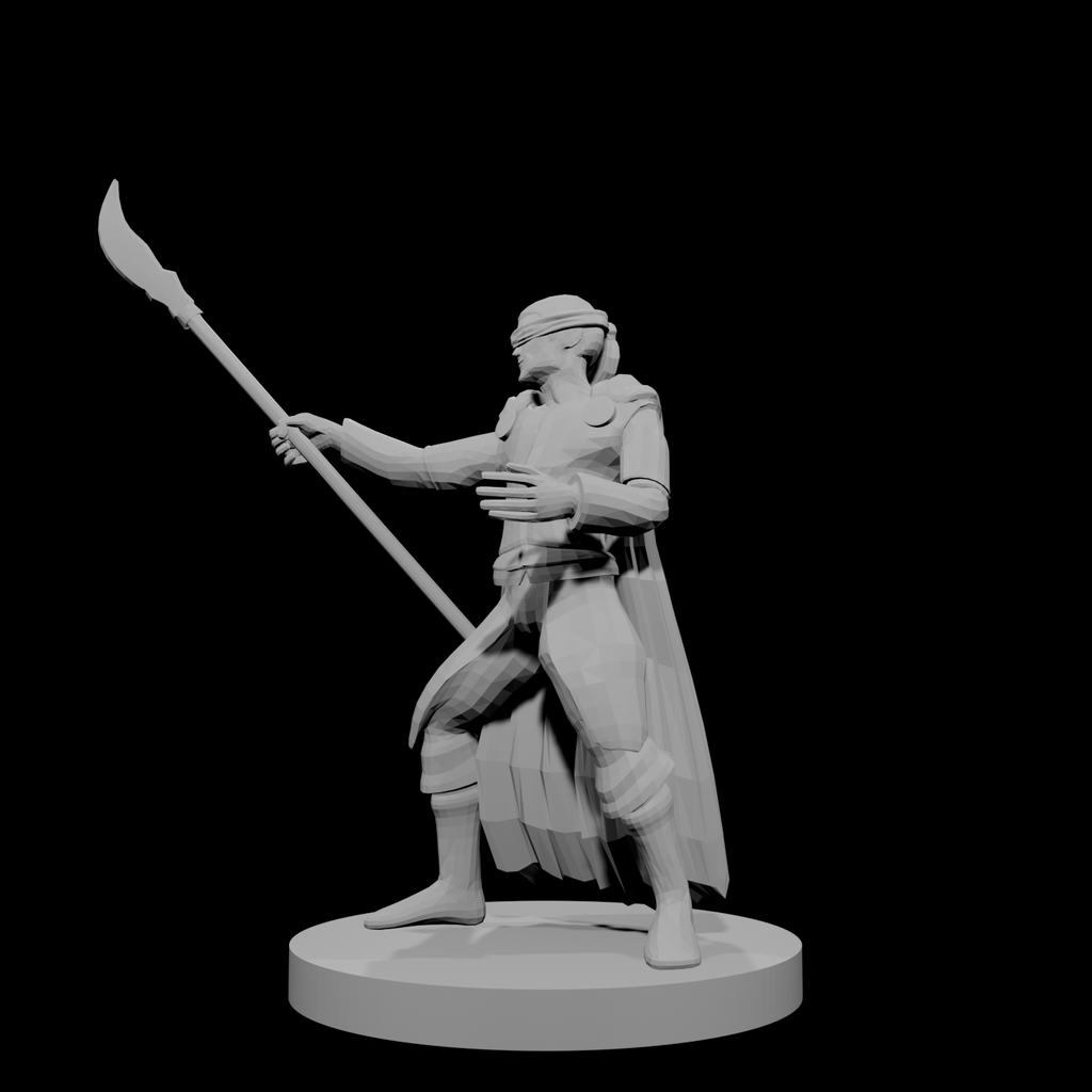 Human Male Warlock Blind with Glaive