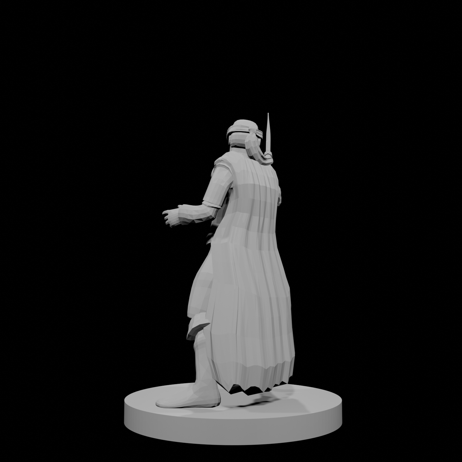 Human Male Warlock Blind with Glaive