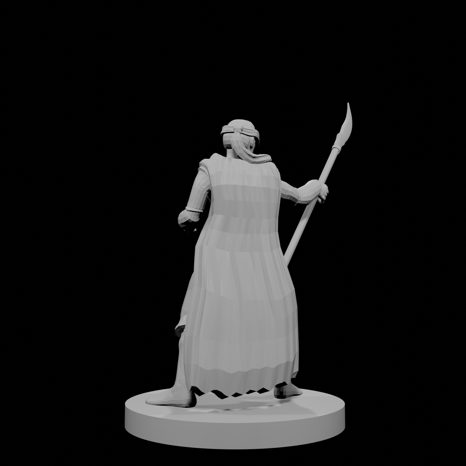 Human Male Warlock Blind with Glaive