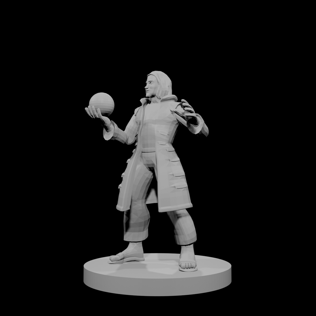 Human Male Warlock with Orb