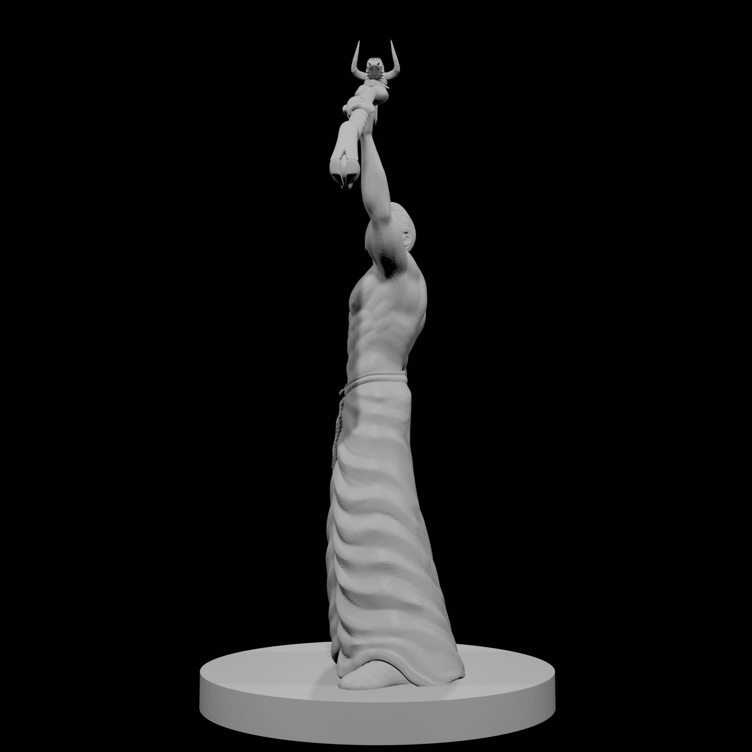Human Male Wizard with Dragon Staff