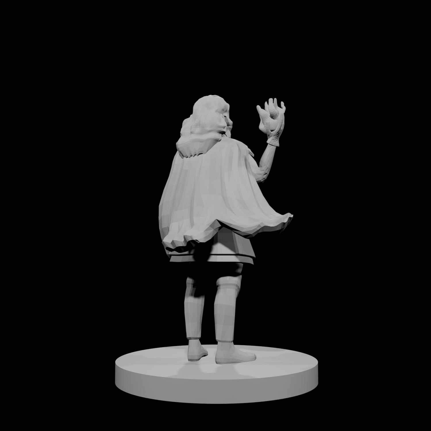 Human Sorceress with Fire Spell