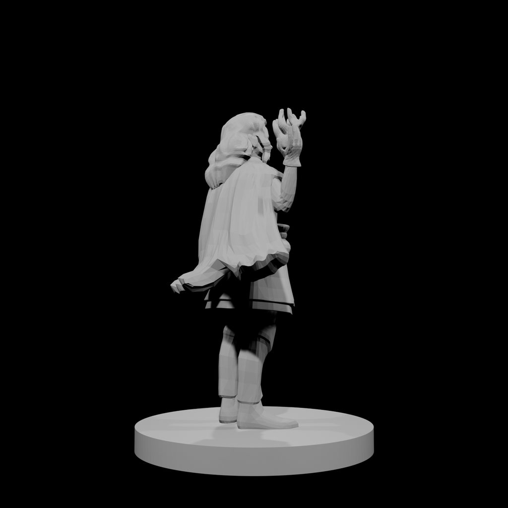 Human Sorceress with Fire Spell