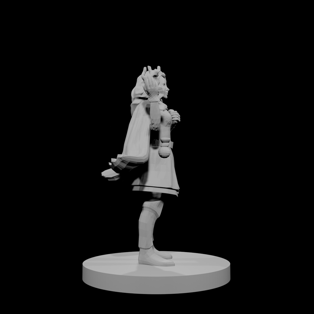 Human Sorceress with Fire Spell