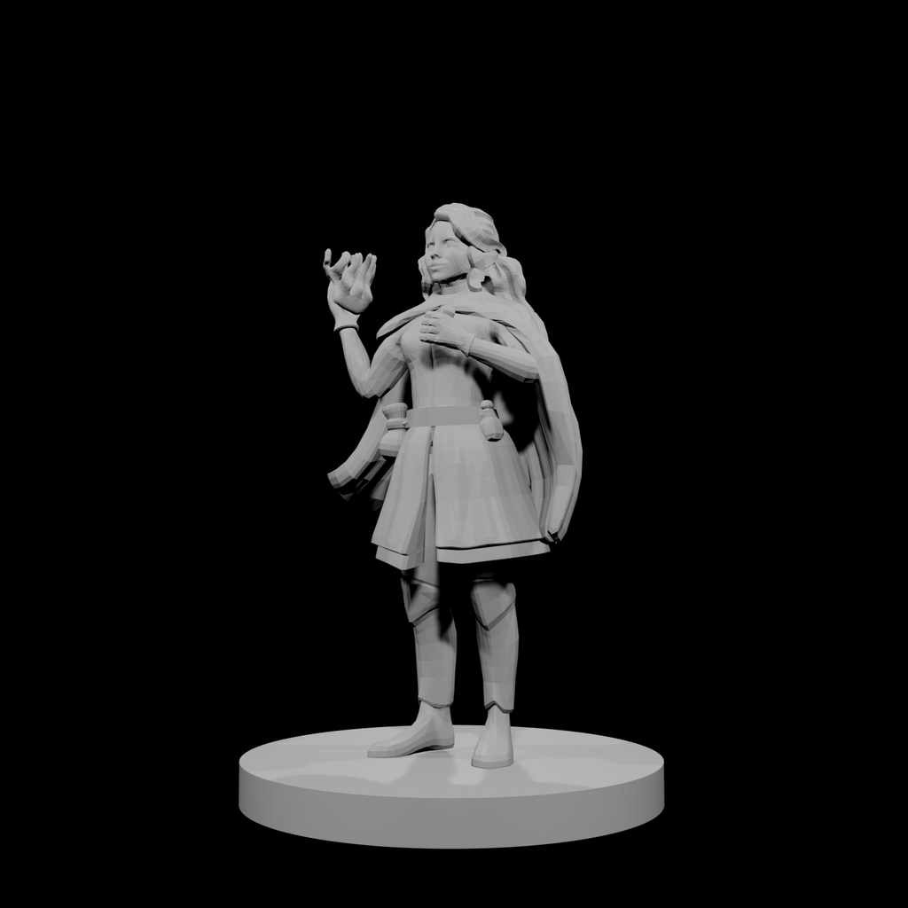 Human Sorceress with Fire Spell