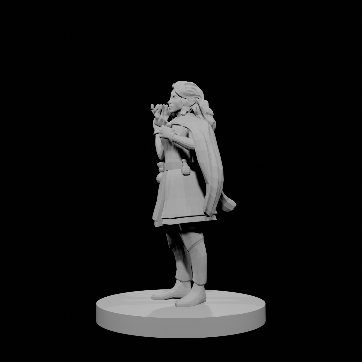 Human Sorceress with Fire Spell