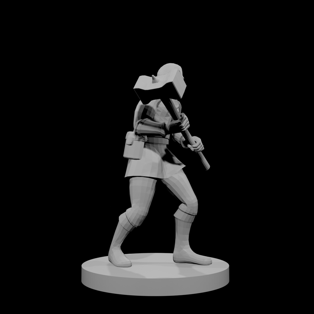 Human War Cleric Chainmail Hammer