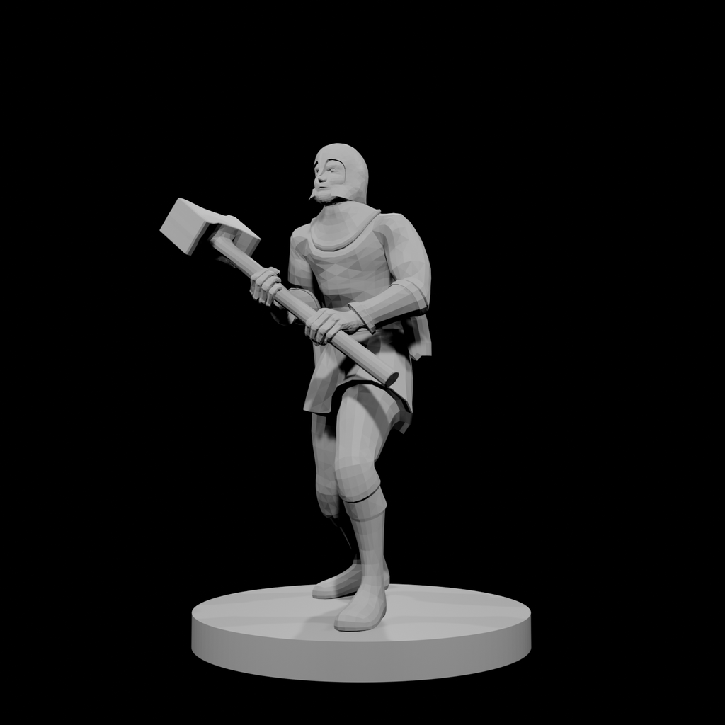 Human War Cleric Chainmail Hammer