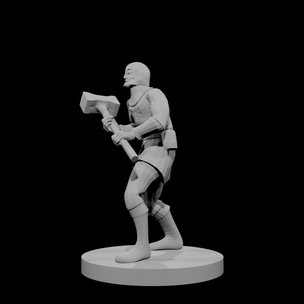 Human War Cleric Chainmail Hammer