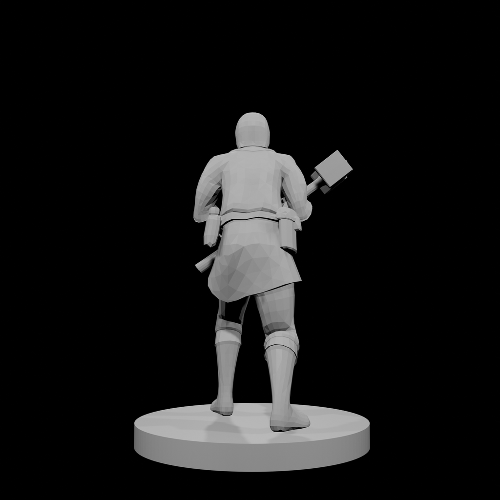 Human War Cleric Chainmail Hammer