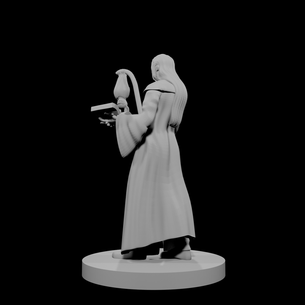 Human Wizard with Bat Familiar
