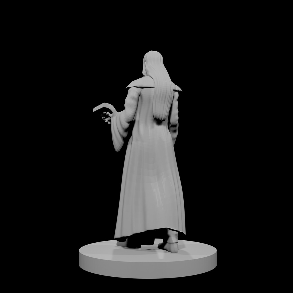 Human Wizard with Bat Familiar