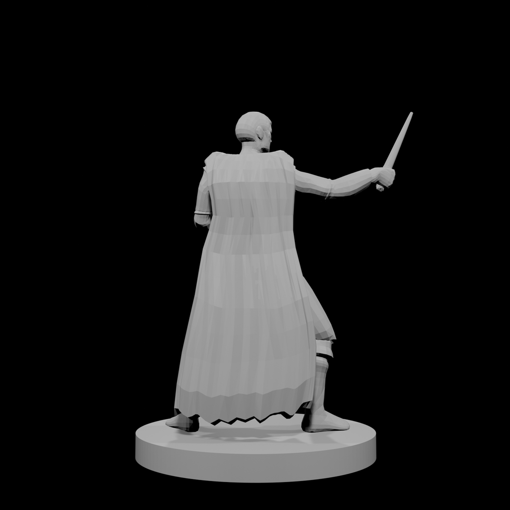 Human Wizard with Wand and Book