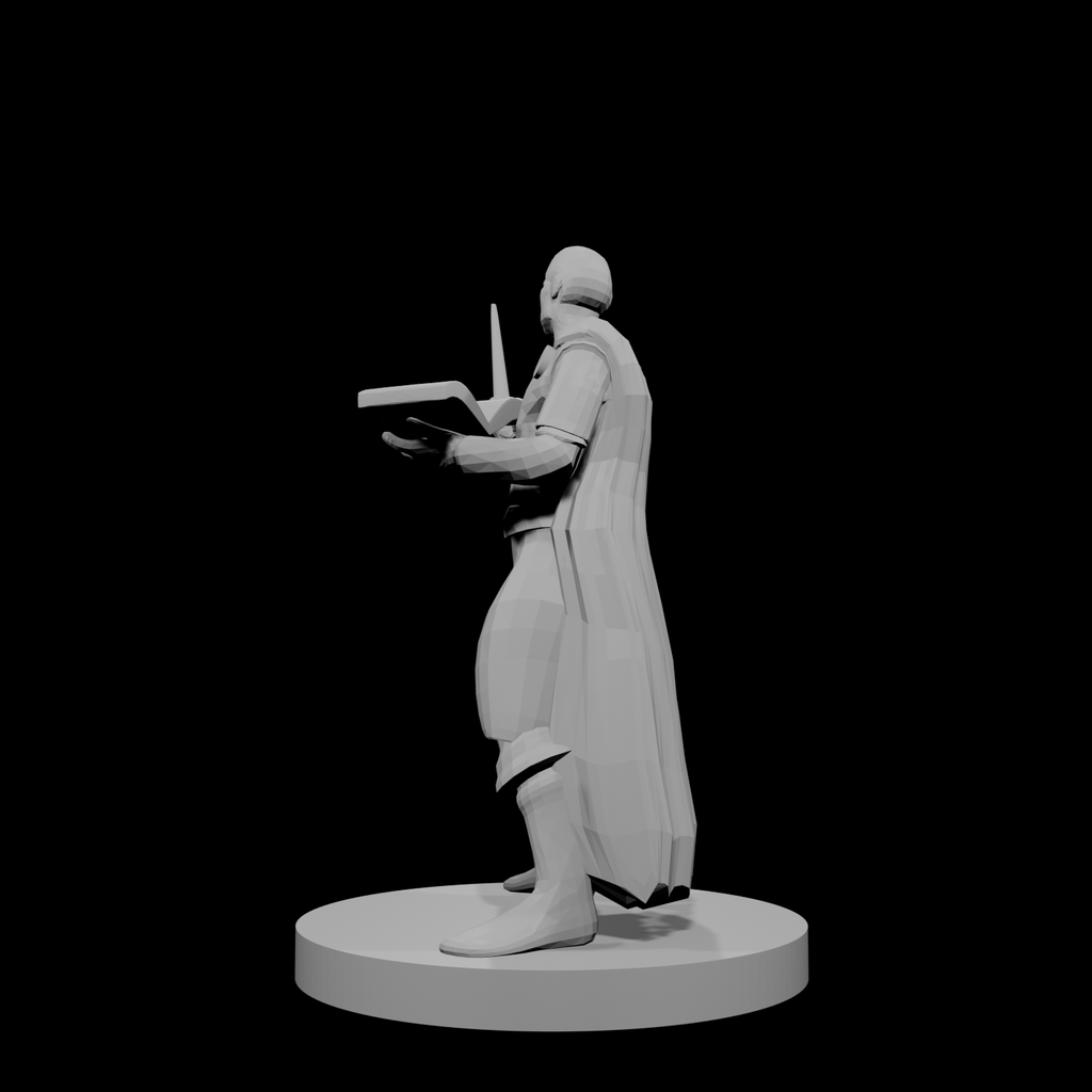 Human Wizard with Wand and Book