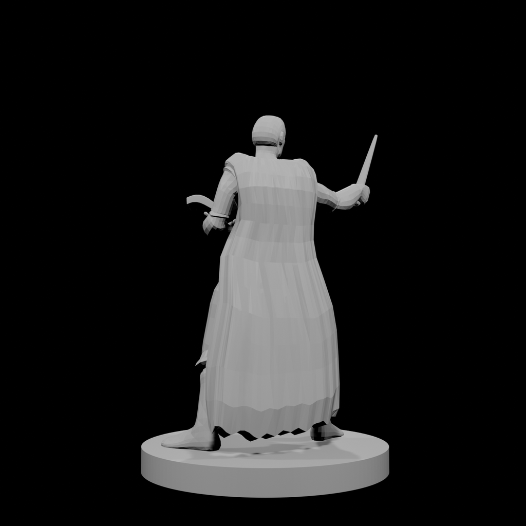 Human Wizard with Wand and Book