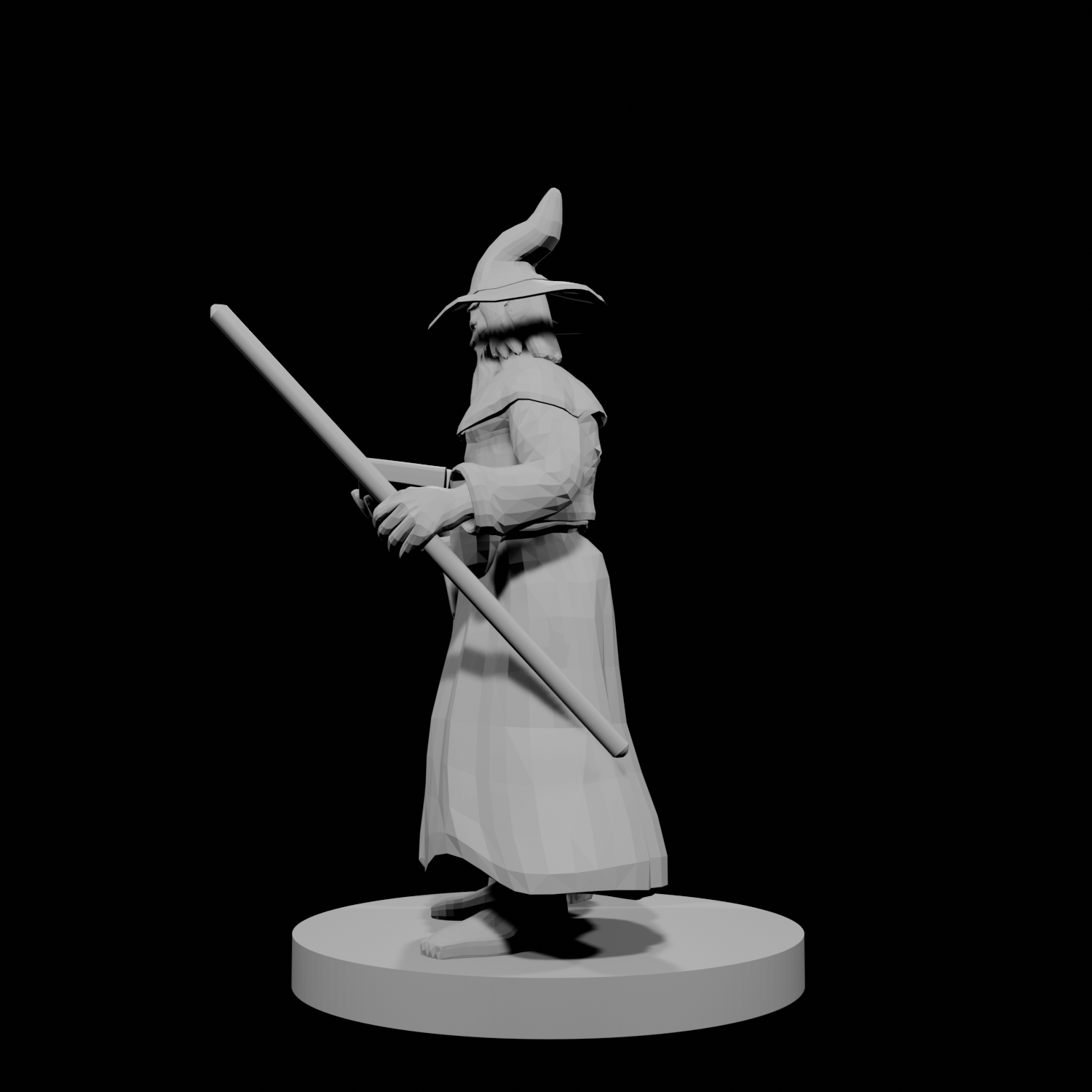 Human Wizard with beard and staff