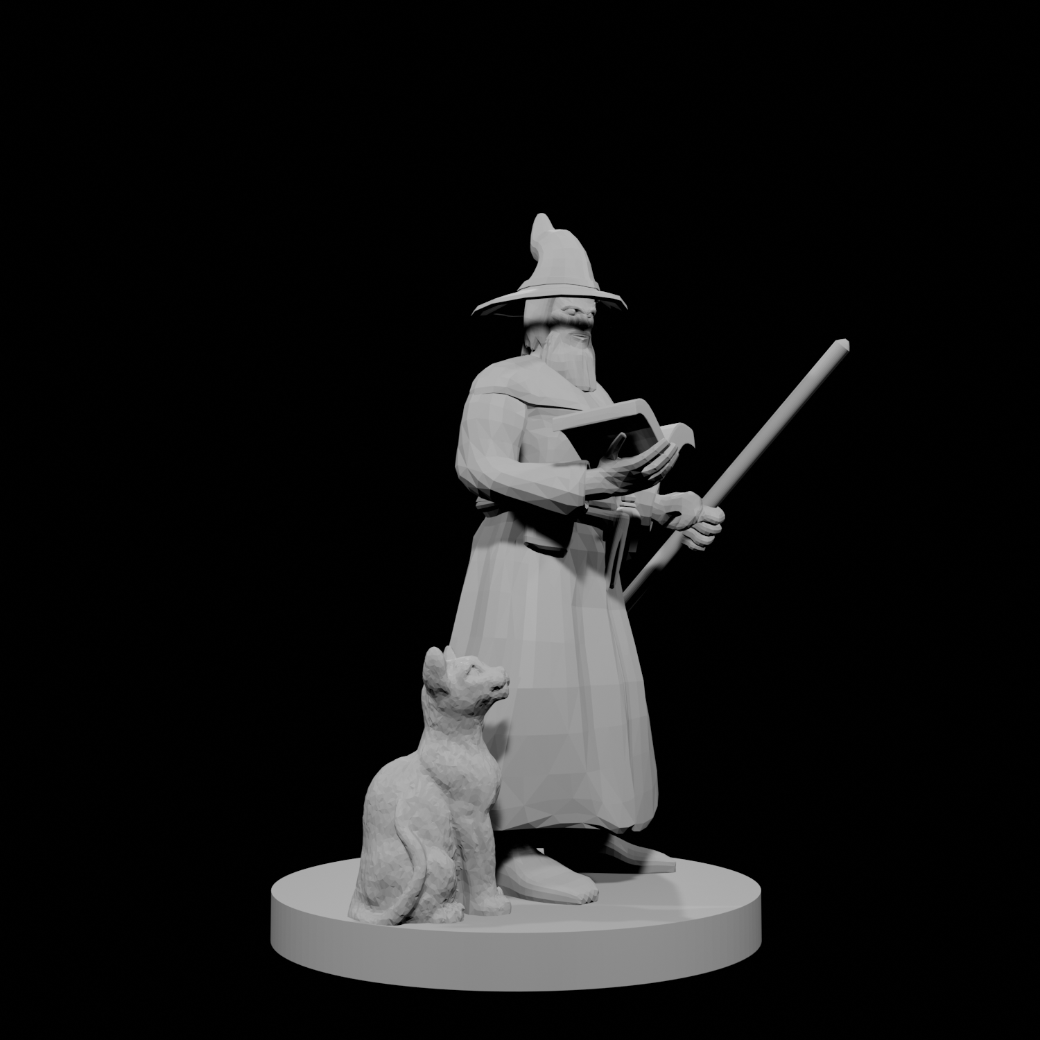 Human Wizard with beard and staff