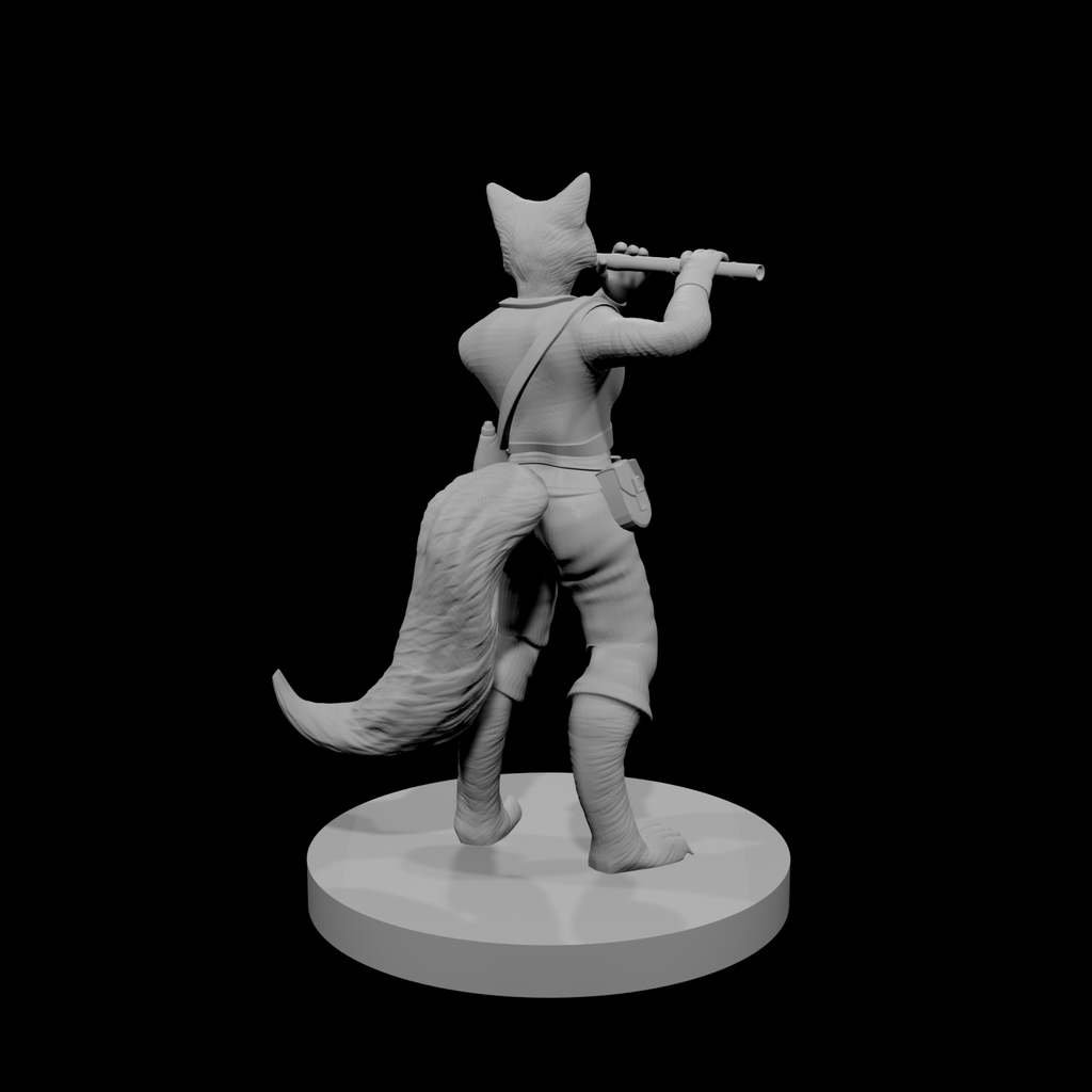 Kitsune Female Bard with Flute