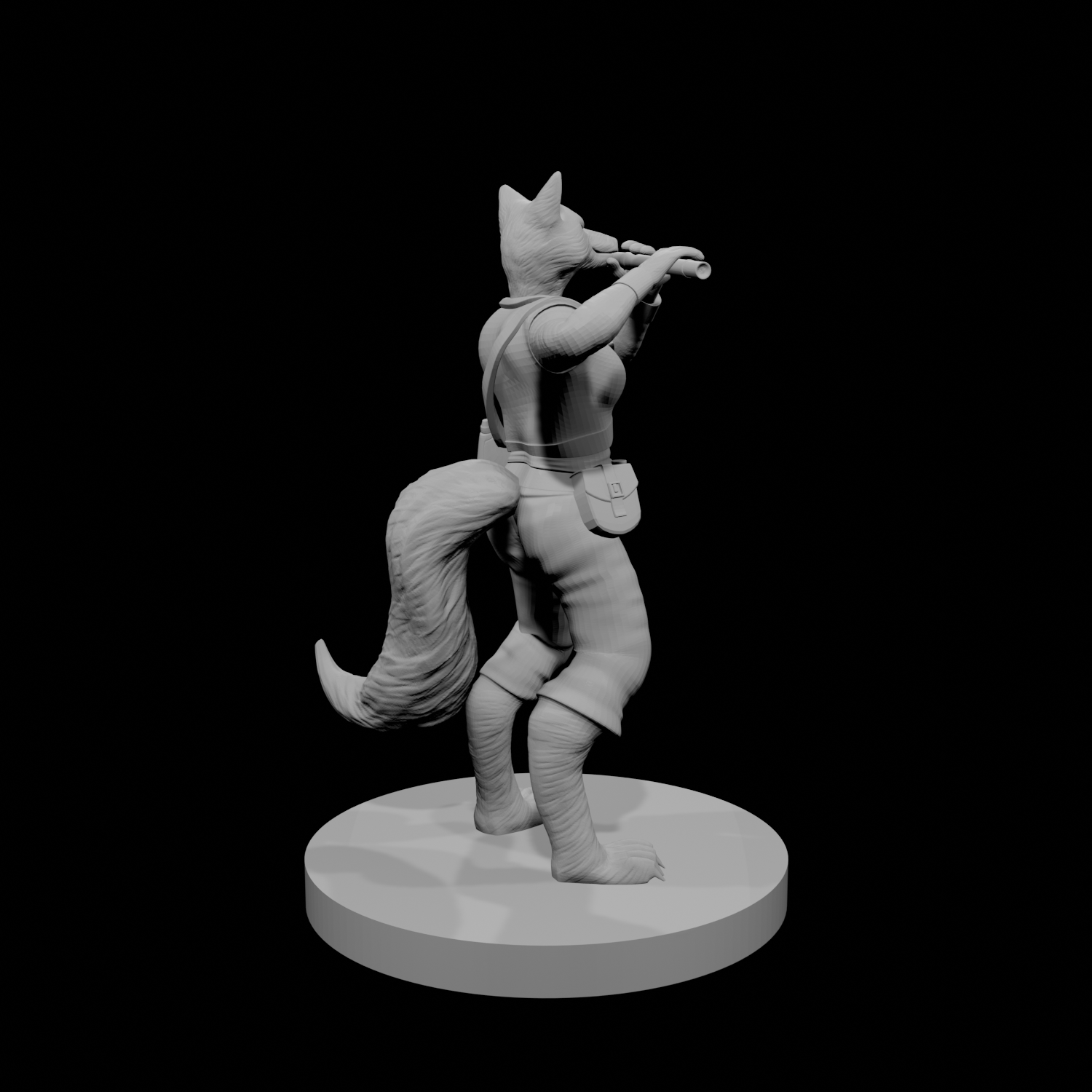 Kitsune Female Bard with Flute